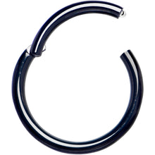 将图片加载到图库查看器，16G 3/8 Black PVD Hinged Segment Ring
