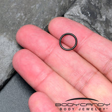 将图片加载到图库查看器，16G 3/8 Black PVD Hinged Segment Ring
