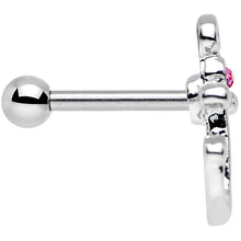 将图片加载到图库查看器，16G 1/4 Pink Gem Settle Down Anchor Cartilage Earring
