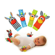 Load image into Gallery viewer, Modern Baby Toy Socks Plush Garden Bug Wrist Rattle Styles Educational Toys Cute Bright Color For Kids

