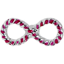 将图片加载到图库查看器，16G 1/4 Pink Gem Roped Infinity Cartilage Earring
