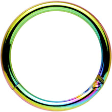 将图片加载到图库查看器，16G 3/8 Rainbow Anodized Hinged Segment Ring
