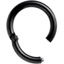 Load image into Gallery viewer, 14G 5/16 Black Anodized Hinged Segment Ring
