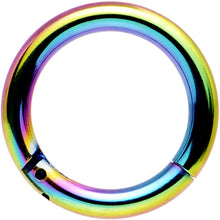 将图片加载到图库查看器，14G 5/16 Rainbow Anodized Hinged Segment Ring
