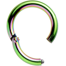 将图片加载到图库查看器，14G 5/16 Rainbow Anodized Hinged Segment Ring
