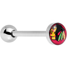 Load image into Gallery viewer, Officially Licensed NHL Chicago Blackhawks Logo Tongue Ring
