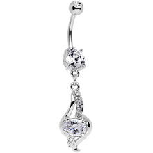 Load image into Gallery viewer, Clear Gem Fancy Fun Dangle Belly Ring Created with Crystals
