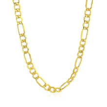 将图片加载到图库查看器，5.4mm 10k Yellow Gold Lite Figaro Chain
