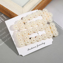 Load image into Gallery viewer, 5/8PCS/Set Women Girls Elegant Imitation Pearls Geometric Hairpins Sweet Hair Ornament Clips Barrettes Gorgeous Fashion Hair Accessories For Women
