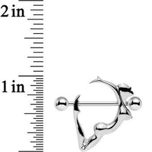Load image into Gallery viewer, 14G 13/16 Steel Silhouette Lovely Lady Barbell Nipple Shield Set
