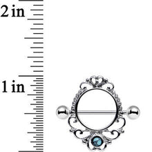 Load image into Gallery viewer, 14G 3/4 Faux Turquoise Decadent Dalliance Nipple Shield Set
