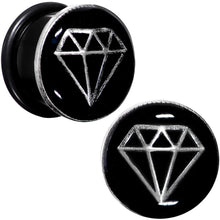 Load image into Gallery viewer, 5/8 Black PVD Show Me Shapes Rhombus Single Flare Plug Set
