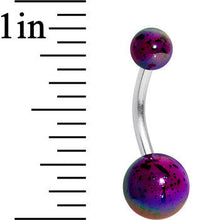 将图片加载到图库查看器，Purple Acrylic Big Bottom Ball Color Splash Basic Belly Ring
