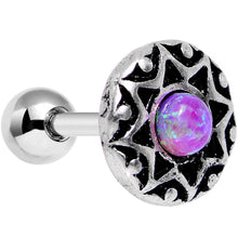 Load image into Gallery viewer, 16G 1/4 Pink Faux Opal Star Shine Tragus Cartilage Earring
