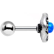 Load image into Gallery viewer, 16G 1/4 Blue Faux Opal Star Shine Tragus Cartilage Earring
