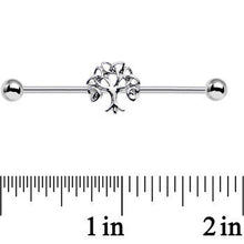 Load image into Gallery viewer, 14G Celtic Trinity Knot Tree of Life Industrial Barbell 38mm
