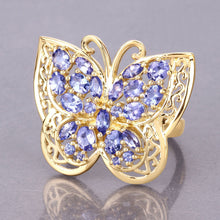 将图片加载到图库查看器，2.50 Carat Genuine Tanzanite .925 Sterling Silver Ring
