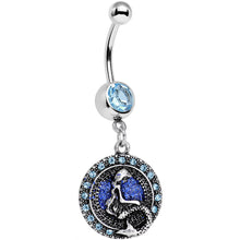 将图片加载到图库查看器，Aqua Gem Mythical Mermaid Dangle Belly Ring

