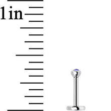将图片加载到图库查看器，18G 1/4 Tanzanite 2mm CZ Internally Threaded Cartilage Earring
