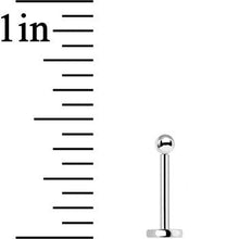 Load image into Gallery viewer, 18G 5/16 2mm Steel Ball Internally Threaded Labret Monroe Tragus
