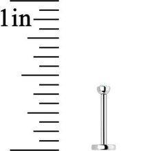 Load image into Gallery viewer, 18G 5/16 Aurora 2mm CZ Internally Threaded Labret Monroe Tragus

