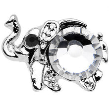 将图片加载到图库查看器，16G 1/4 Clear Gem Steel Glam Elephant Tragus Cartilage Earring
