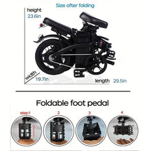 Load image into Gallery viewer, 14" Folding Electric Bike 48V Lightweight E-Bike 330LB Load 19MPH 28-Mile Range
