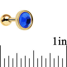 Load image into Gallery viewer, Gold Anodized Red White Blue Tragus Cartilage Earring Set of 3
