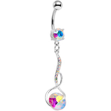 将图片加载到图库查看器，Aurora Gem Teriyaki Twisted Strip Drop Dangle Belly Ring
