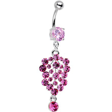 Load image into Gallery viewer, Pink Gem Awestruck Angel Chandelier Dangle Belly Ring
