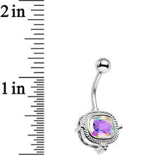 将图片加载到图库查看器，Aurora Gem Fancy Furbish Frame Belly Ring
