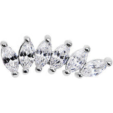 Load image into Gallery viewer, 18G 1/4 Clear Cubic Zirconia Elegant Crown Cartilage Earring
