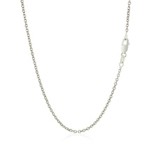 将图片加载到图库查看器，14k White Gold Diamond Cut Cable Link Chain 1.5mm
