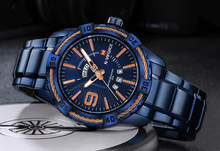 Load image into Gallery viewer, Men's  Luxury Stainless steal Waterproof Watch With Day And Date Display Unique Design Perfect Gift In Modern Metal Men  Wrist Watch Design

