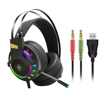Load image into Gallery viewer, Luxury Gaming Headset with Microphone 3.5mm  Wired Earphone  Surround Sound Game Headphone for PC Gamer Computer Laptop Xbox
