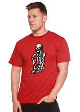 Load image into Gallery viewer, Sad Skeleton Halloween Unisex Bamboo Viscose/Organic Cotton Short Sleeve Graphic T-Shirt

