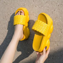 将图片加载到图库查看器，High Slippers Women Open Toe Sandals Summer Soft Slipper Indoor Outdoor Beach Shoes Comfort Platform Sandals Open Toe Leather Slippers Lightweight Flip Flops Shoes For Summer
