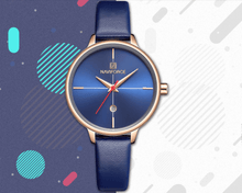Load image into Gallery viewer, Women's Luxury Watch With  Leather Belts Shiny Steel Case  Scratch Resistant Glass Unique Design Perfect Gift
