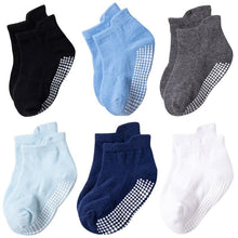 Load image into Gallery viewer, 6 Pairs Baby Cotton Anti-slip Boat Low Cut Floor Socks For Boys And Girls Children's Sock
