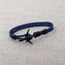 Load image into Gallery viewer, Modern Fashion Airplane Anchor Bracelets Men Charm Rope Chain Paracord Bracelet Women Male Air Force Style Wrap Metal Sport Hook Gift
