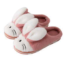 将图片加载到图库查看器，Cartoon Bunny Home Warm Children's Slippers Home Slippers Warm Cute Womans Mens Slipper Winter Shoes New Fashion Casual Fur Plush Slides Winter Slippers For Women House Slippers Fluffy Soft Comfy Fuzzy Slippers Faux Fur Plush Anti-Skid Slippers
