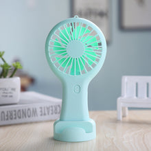 Load image into Gallery viewer, Pocket Fan Rechargeable Home Air Conditioner With Portable Pocket Fan Cartoon Handheld Desktop Rechargeable Standing Fan Three Gear Wind Speed Regulation Battery Operated USB Small Fan with 3 Speeds for Home Office Car Outdoor Travel
