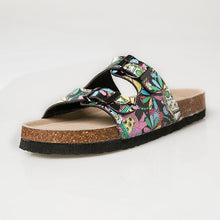 将图片加载到图库查看器，Soft Casual Slippers Women Summer Beach Slides Slippers Flip Flops Non-slip Buckle Strap Girls Indoor Outside Shoes Adjustable Double Buckle Strap Casual Comfort Footbed Slides Sandals For Indoor And Outdoor Beach
