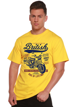 将图片加载到图库查看器，British Motorcycle Men's Bamboo Viscose/Organic Cotton Short Sleeve Graphic T-Shirt
