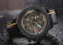 Load image into Gallery viewer, Men's  Sports Waterproof Watch With Chronometers And Leather Belt Multifunction Wristwatch Unique Design Perfect Gift
