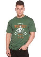 Load image into Gallery viewer, The Real Workout Men's Bamboo Viscose/Organic Cotton Short Sleeve Graphic T-Shirt
