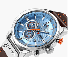 Load image into Gallery viewer, Men's Waterproof Elegant Sport Watch With Chronometers Day View, Leather  Belts And Hardlex Scratch Resistant Glass Perfect Gift For Him

