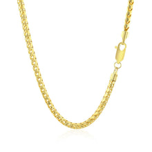 Load image into Gallery viewer, 3.1mm 14k Yellow Solid Gold Diamond Cut Round Franco Chain
