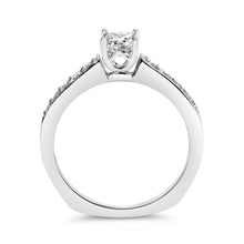 Load image into Gallery viewer, 14K White Gold Diamond 1/2 Cttw Princess Cut Diamond Engagement Ring (G-H Color, VS2-SI1 Clarity) - Size 7
