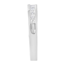 Load image into Gallery viewer, IGI Certified 1/2 Cttw Princess Cut Diamond 18K White Gold Channel Set Half Eternity Style Wedding Band Ring (H-I Color, SI2-I1 Clarity) - Size 4-1/2
